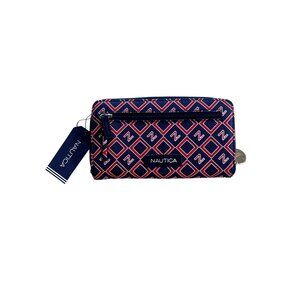 Nautica Women's Red White & Blue Nautical Clutch Wallet Card Organizer NWT